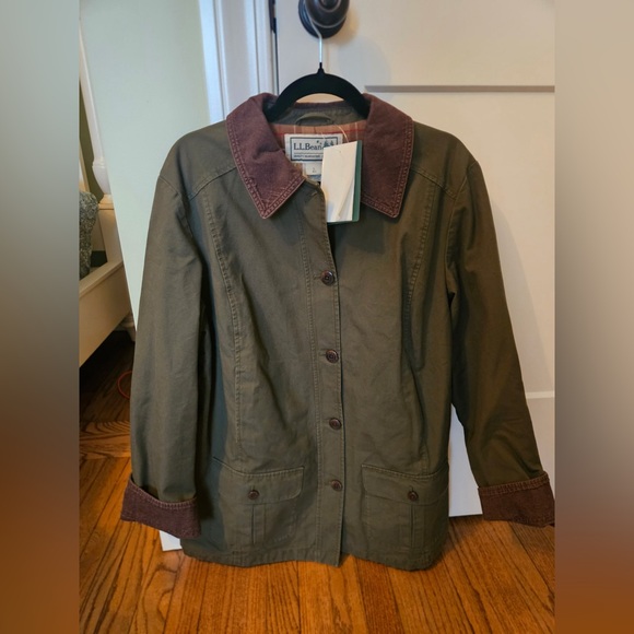 LL BEAN Adirondack Barn Coat, Flannel-Lined in Loden NEW - Picture 3 of 4